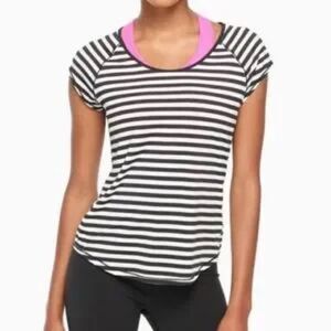 *Kate Spade* Chic-Striped *Get Going* Open-Back Bow Tee Sz S 
 EUC
